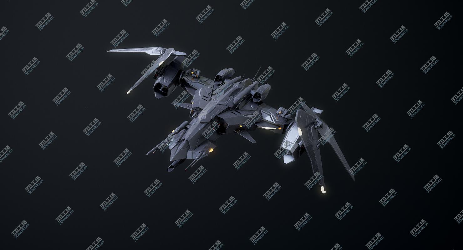 images/goods_img/202104092/3D model Sci-Fi Spaceship Fighter Rigged/2.jpg